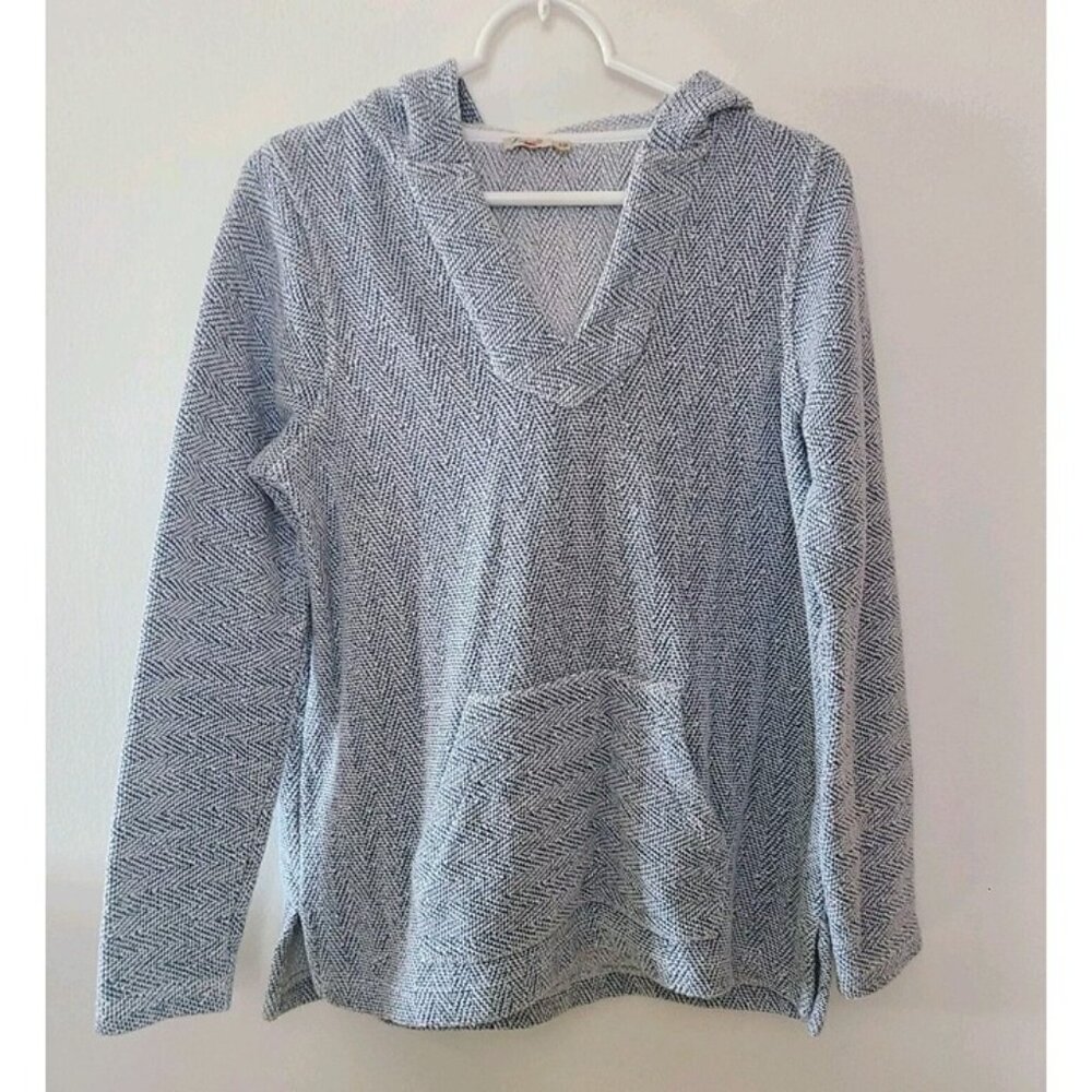 Faherty Whitewater Hoodie Pullover Terry size S Beachy Blue